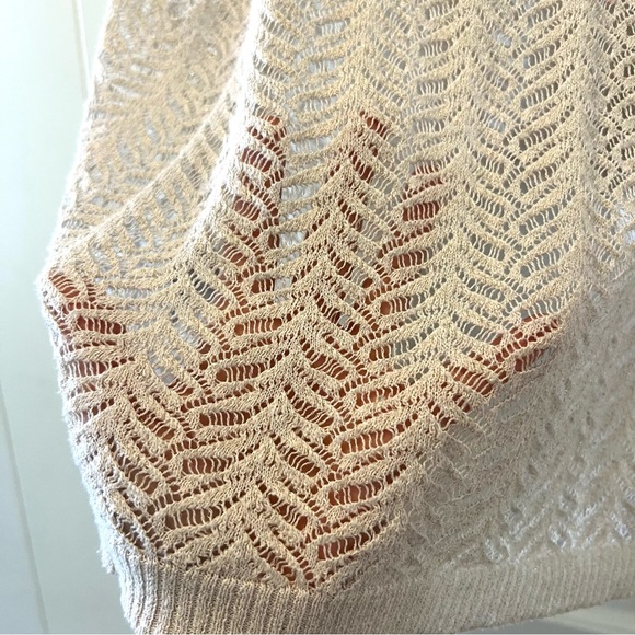 ✨ Worthington Lace Cream & Golden Sparkle Sweater Size XL LIKE NEW - Picture 4 of 10